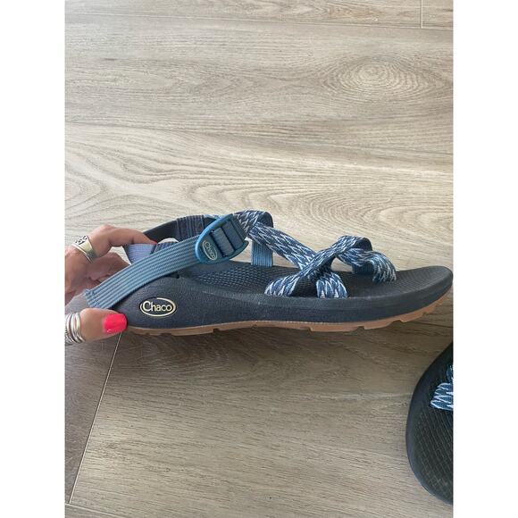 Chaco Z Cloud Classic Trine Blue Strappy Hiking Sandals Size 9 - Picture 5 of 8